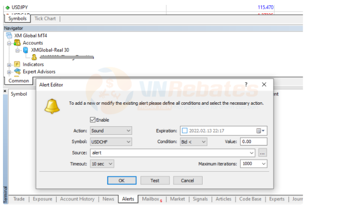 Hướng dẫn cách thiết lập và tắt alert trên MT4