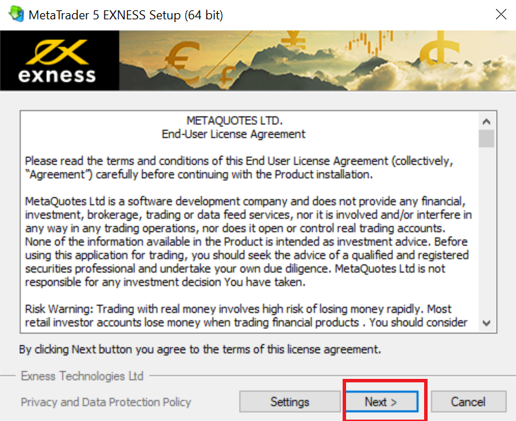 Hướng dẫn download MT5 Exness
